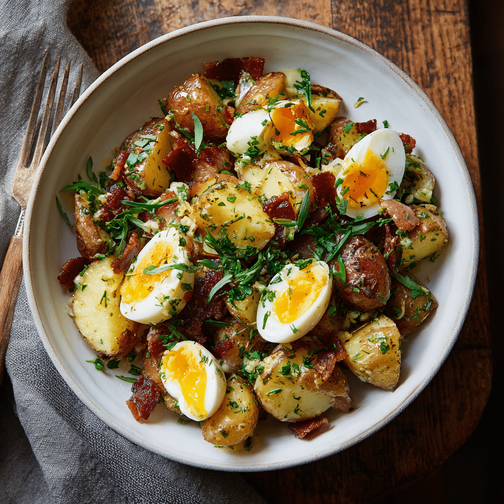 Salade Pomme de Terre Lardons Œufs : Riche et Gourmande