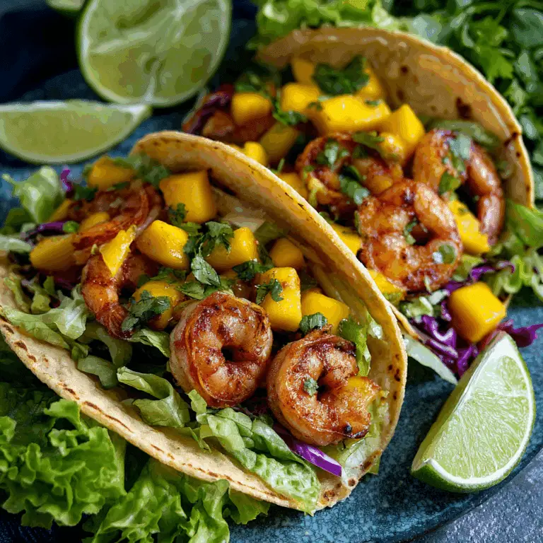 Spicy Shrimp Tacos with Mango Salsa