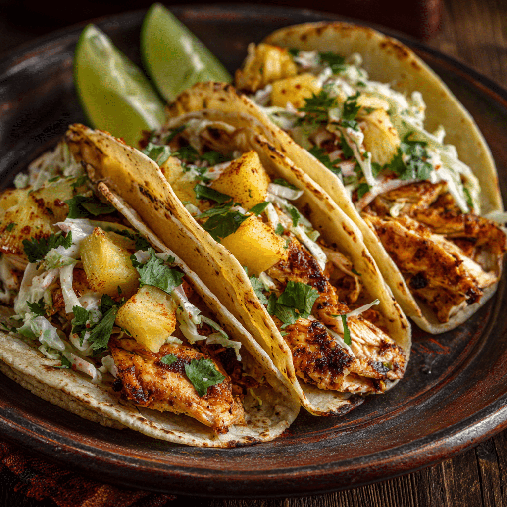 Chicken and Pineapple Tacos
