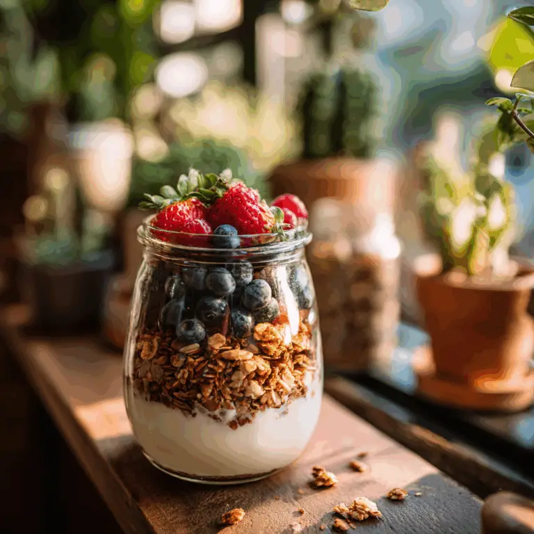Greek Yogurt Parfait with Berries and Granola