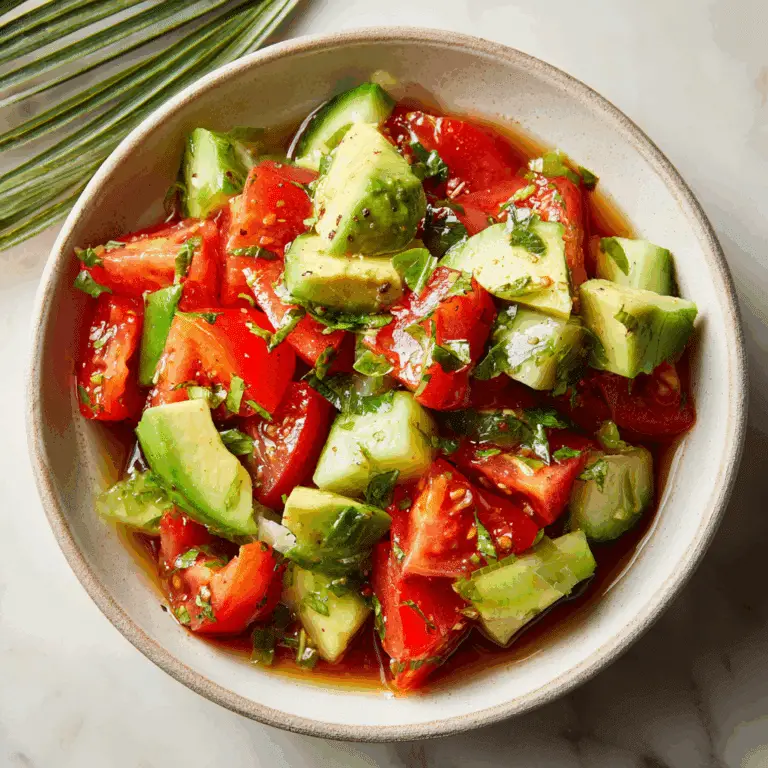 Tomato Cucumber Avocado Salad