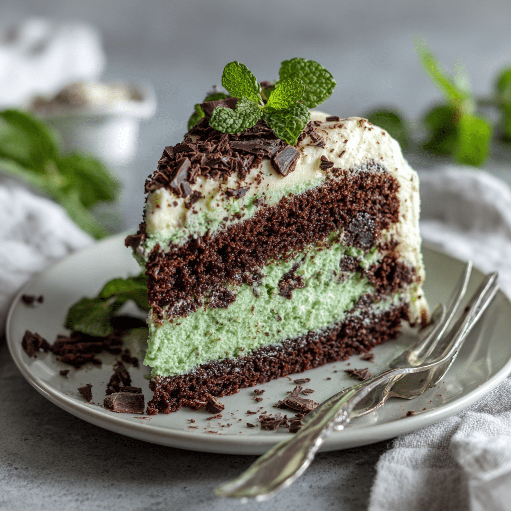 Mint Chocolate Chip Delight Cake
