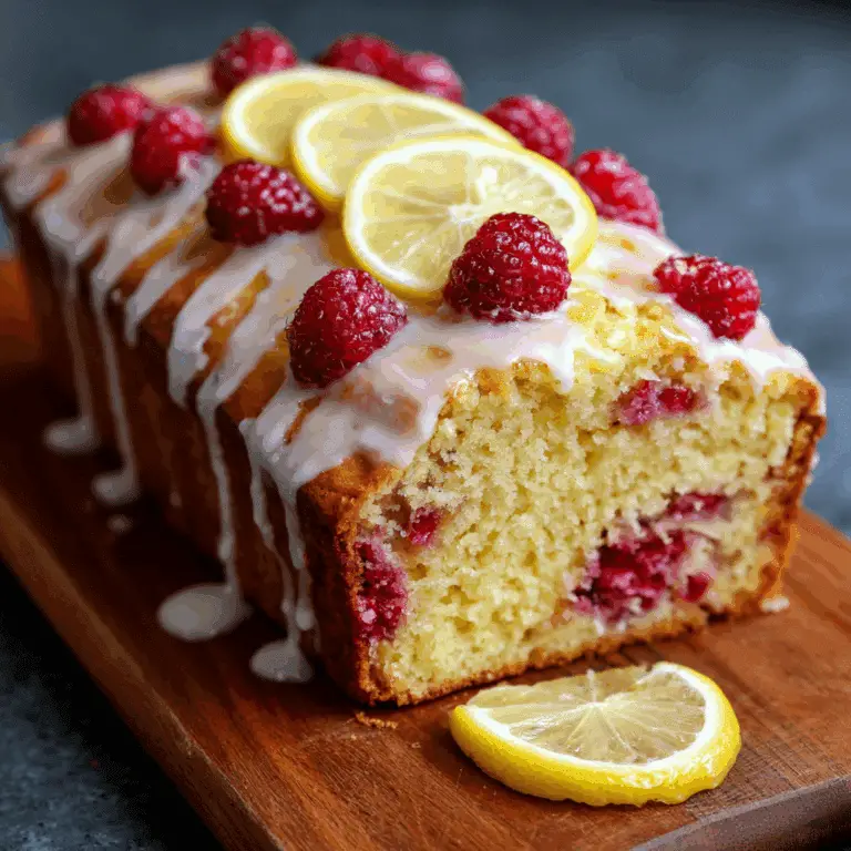 Lemon Raspberry Loaf with Glaze