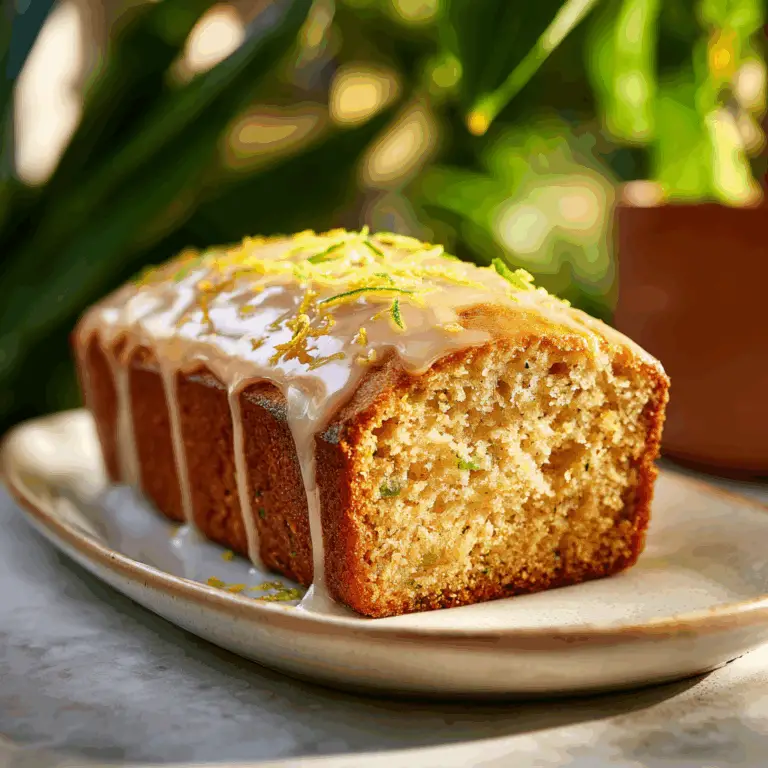 Zucchini Lemon Glaze Loaf