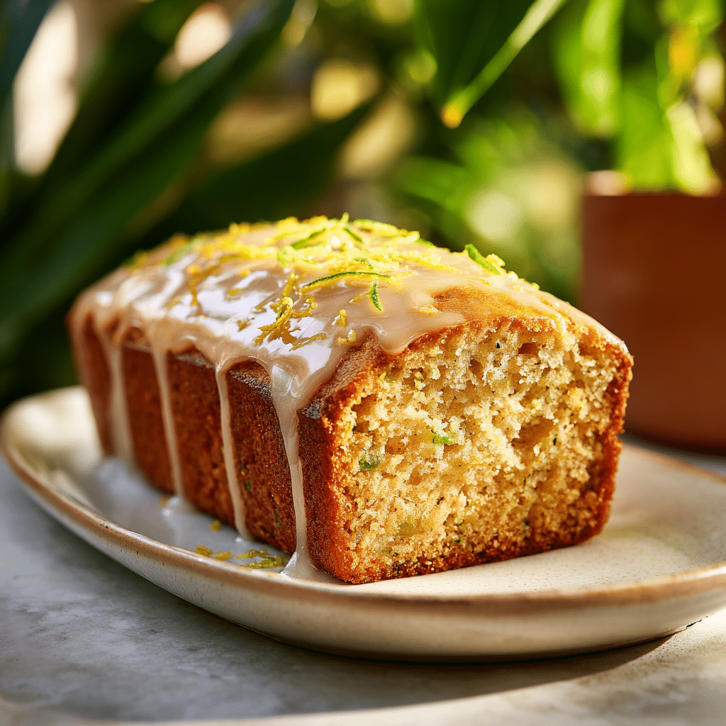 Zucchini Lemon Glaze Loaf
