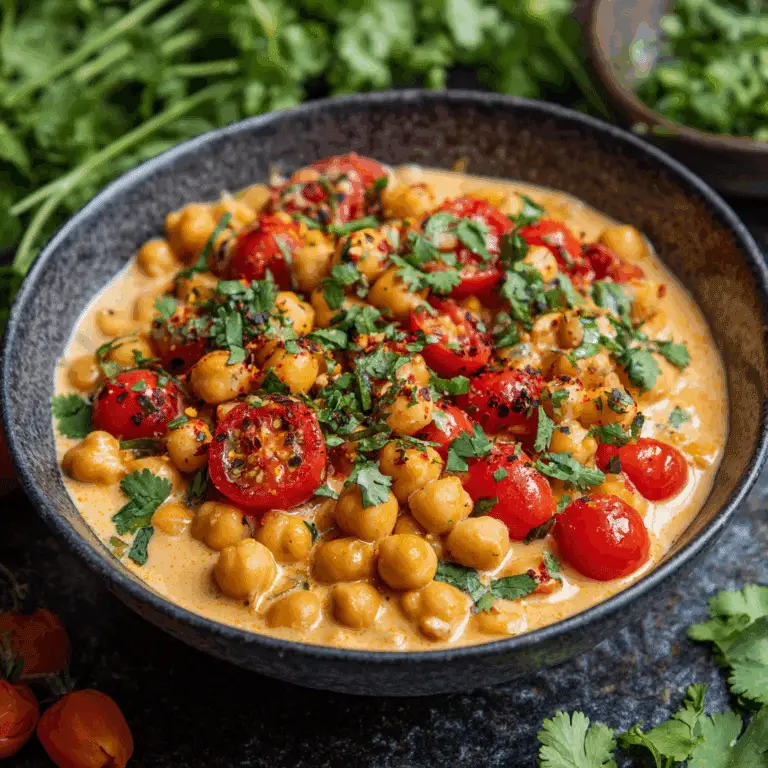 Chickpea & Tomato Curry (No Oven)