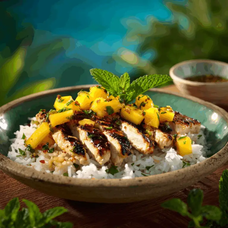 Chicken and Mango Rice Bowl