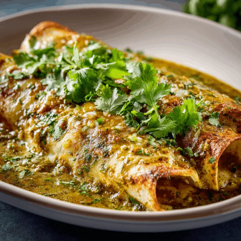 Salsa Verde Chicken Enchiladas