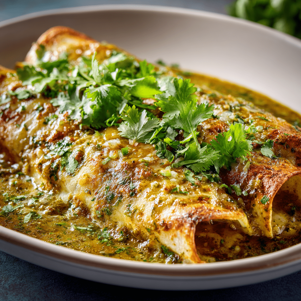 Salsa Verde Chicken Enchiladas