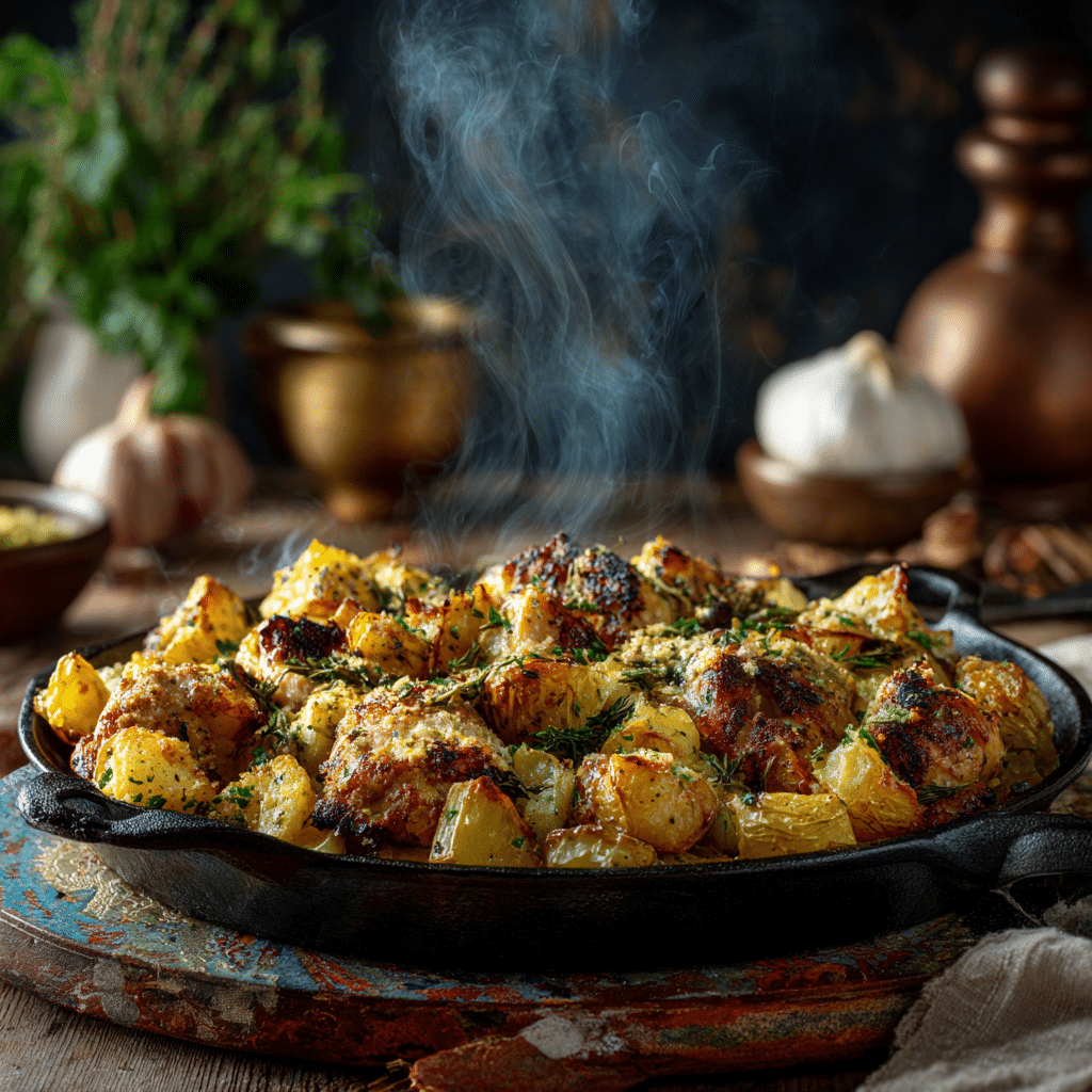 A Must‑Try Garlic Parmesan Chicken and Potatoes (One‑Pan Dinner)