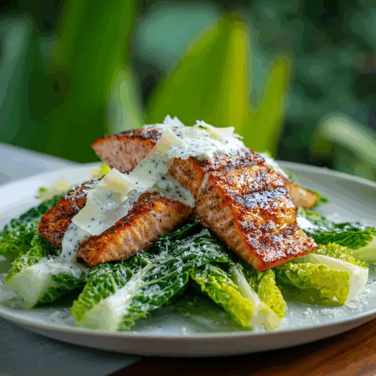 Grilled Salmon Caesar Salad