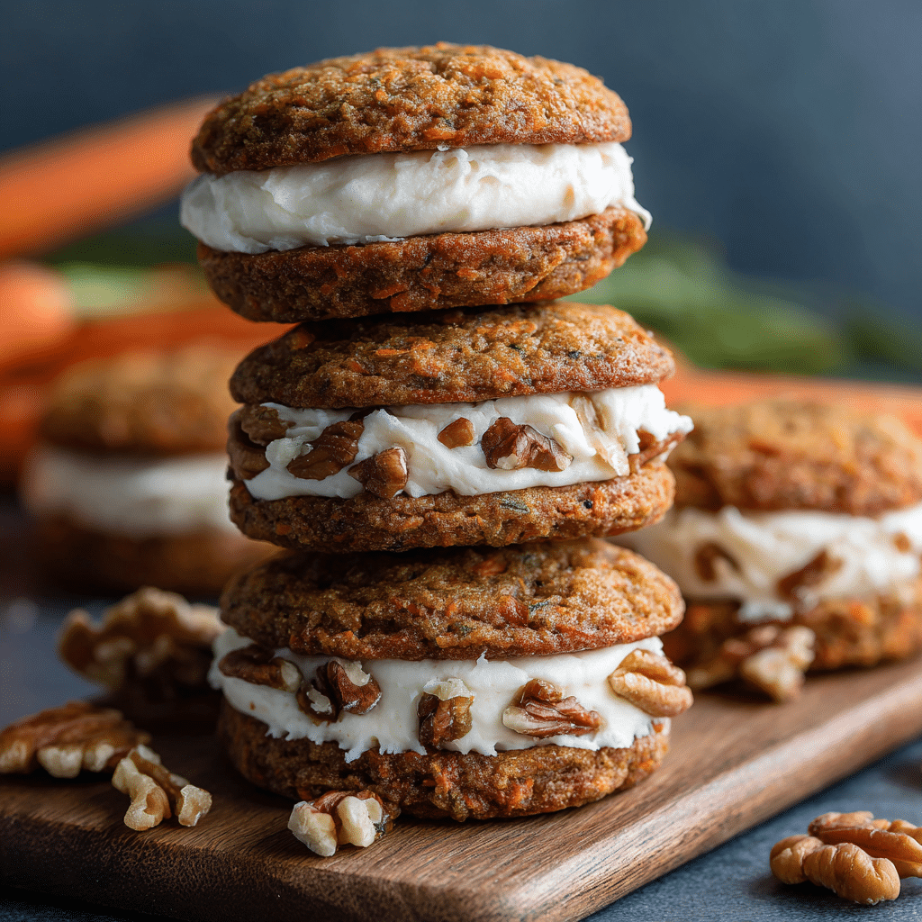 Carrot Cake Cookies with Cream Cheese Filling
