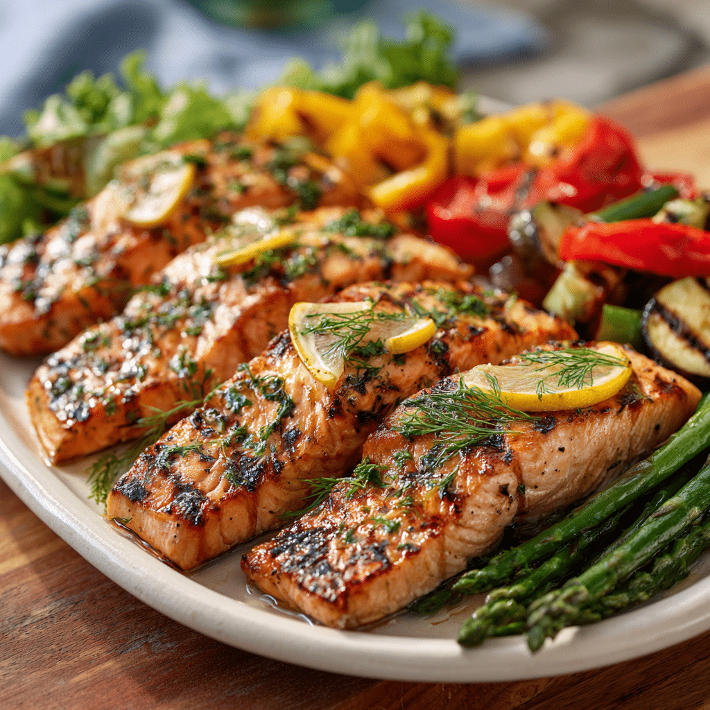 Lemon Dill Grilled Salmon
