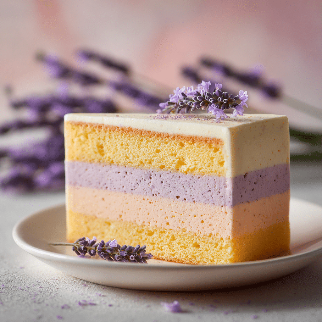 Lavender Lemon Truffle Cake