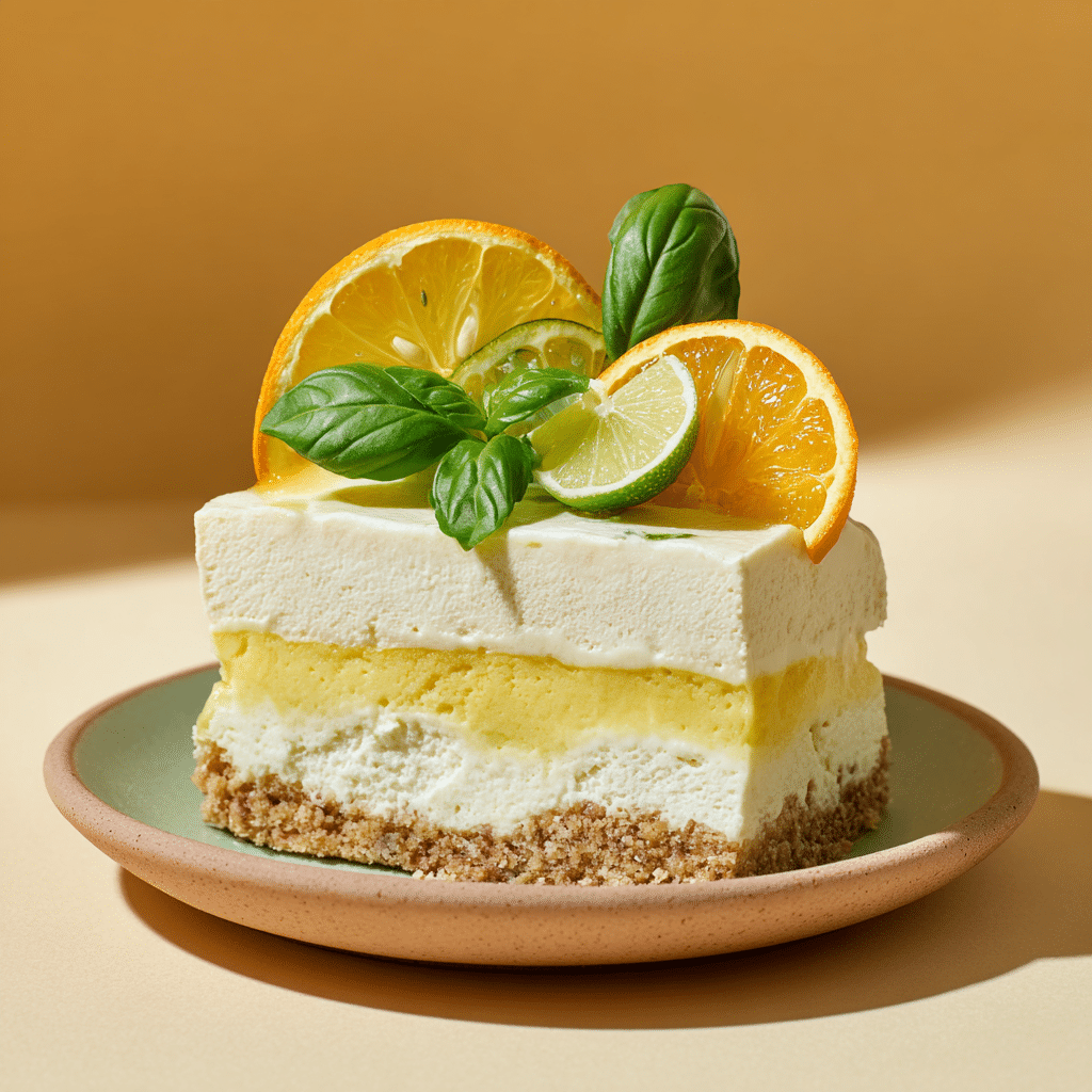 Lemon Basil Ice Cream Cake