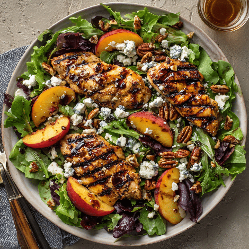 Grilled Peach Chicken Salad