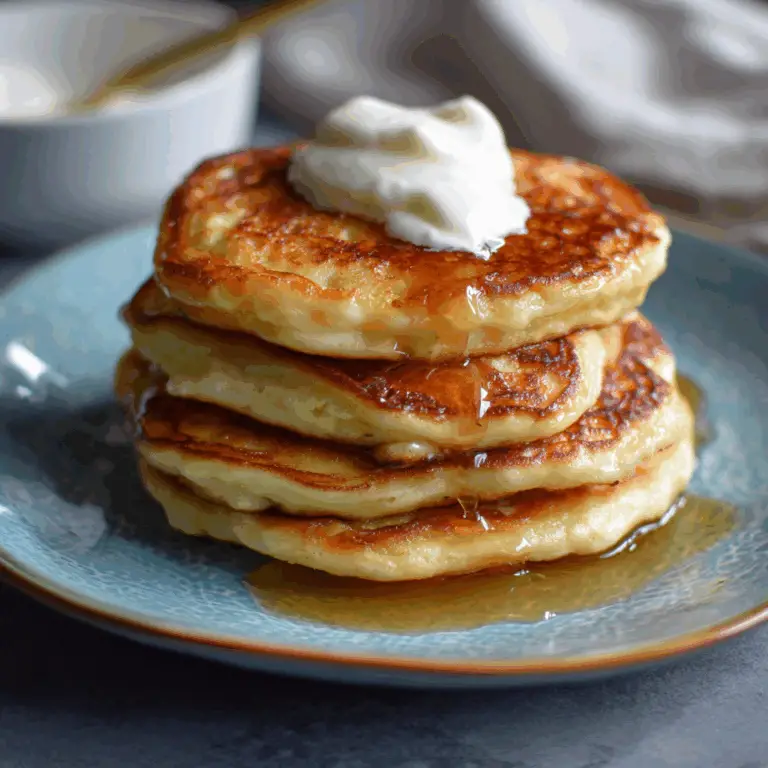 Protein Pancakes with Greek Yogurt Topping