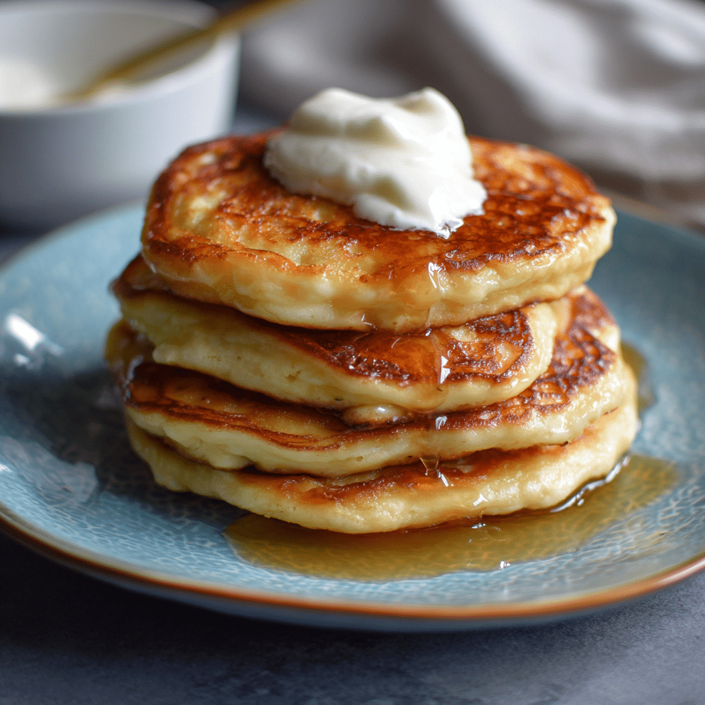 Protein Pancakes with Greek Yogurt Topping