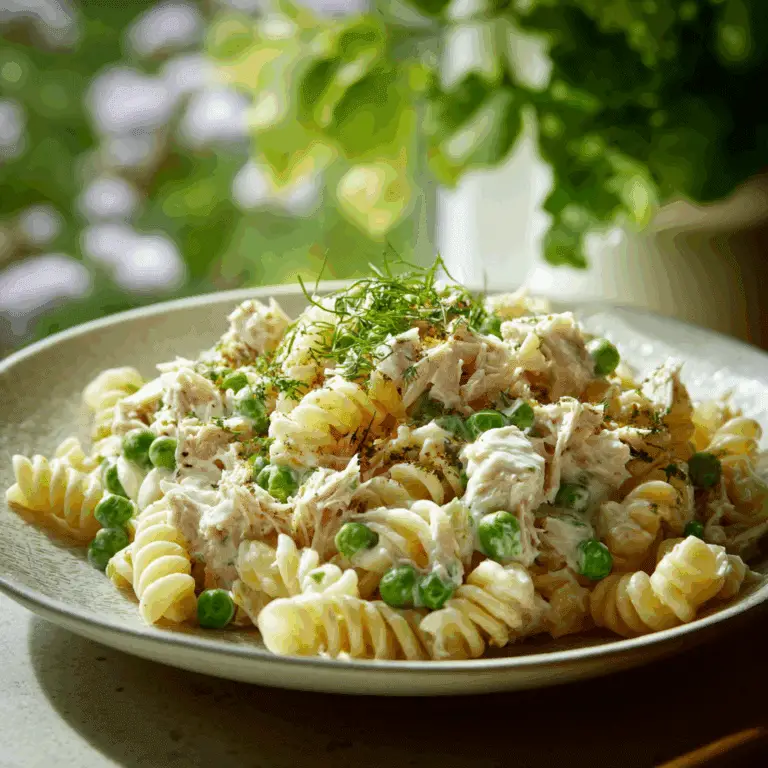 Cold Pasta with Tuna and Peas