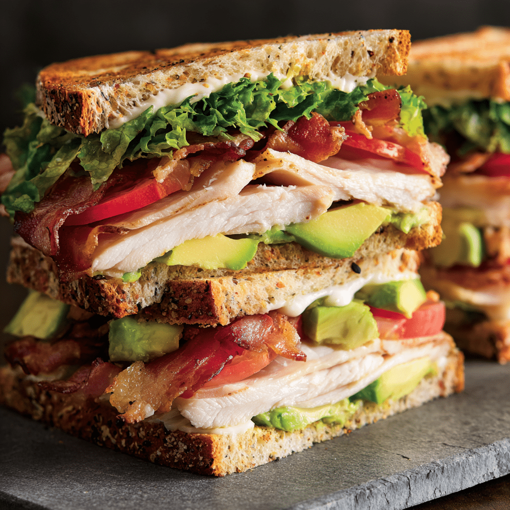 Turkey Avocado Club Sandwich