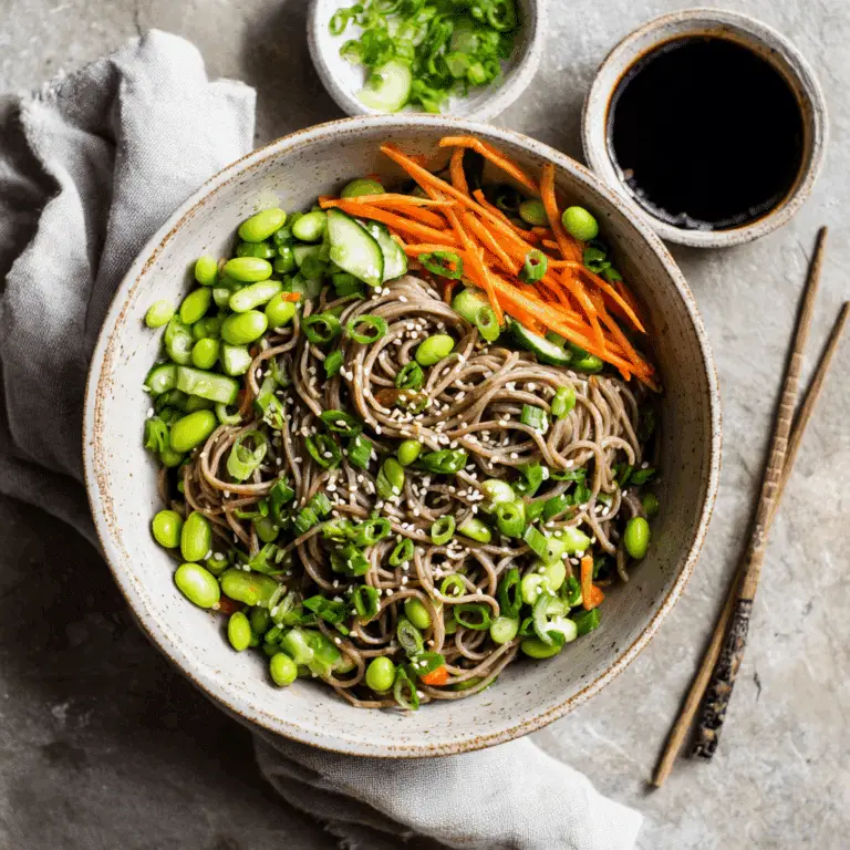 Cold Soba Noodle Bowl with Veggies