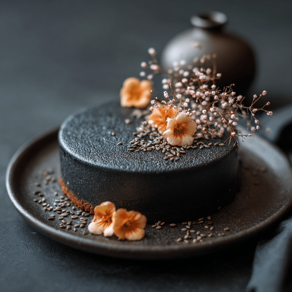 Black Sesame Ice Cream Cake
