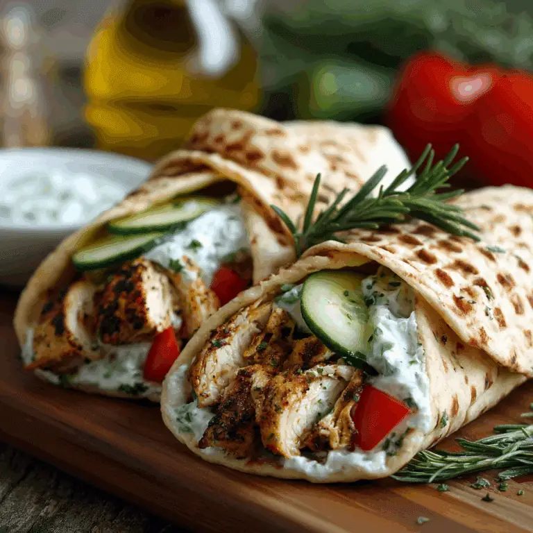 Grilled Chicken Souvlaki Wraps