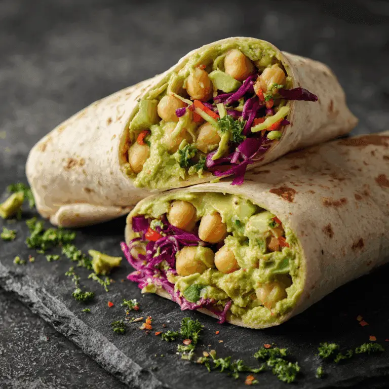 Chickpea and Avocado Wrap