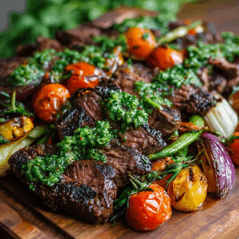 Sheet-Pan Skirt Steak with Chimichurri