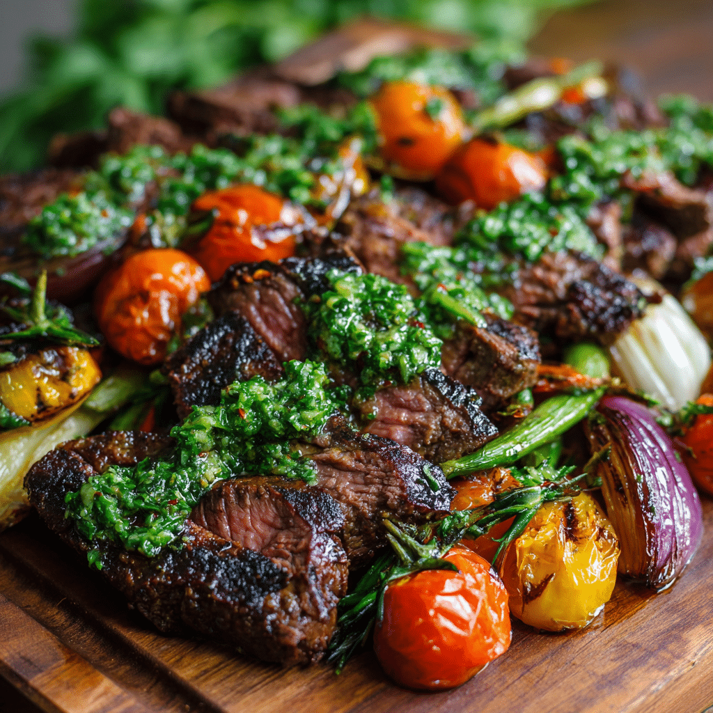 Sheet-Pan Skirt Steak with Chimichurri