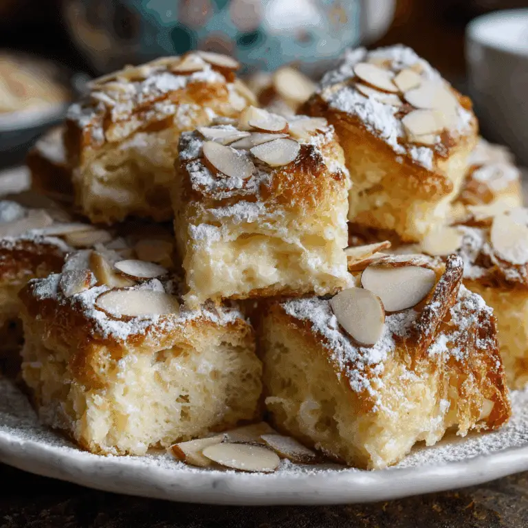 Almond Croissant Bread Pudding
