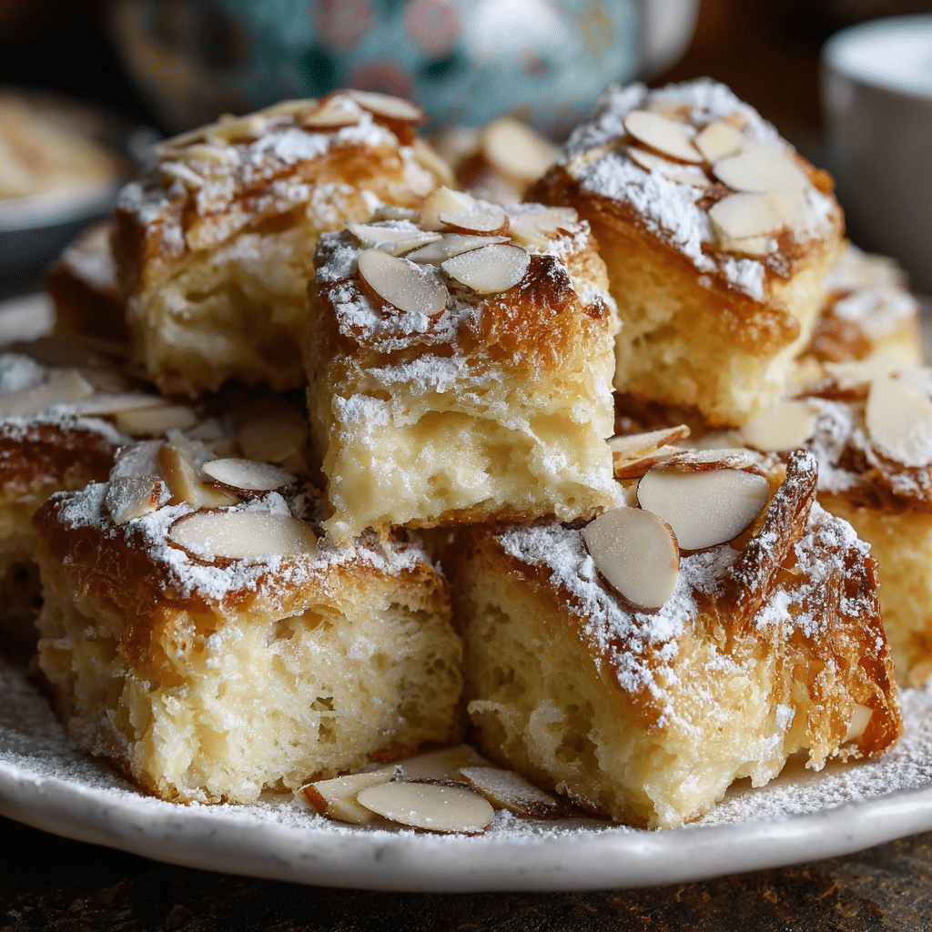 Almond Croissant Bread Pudding