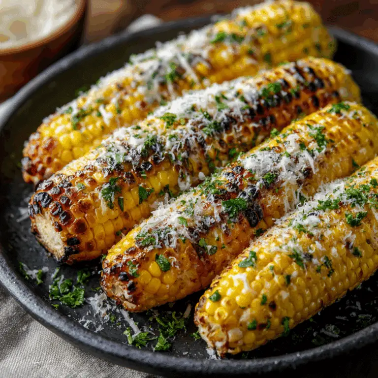 Garlic Parmesan Grilled Corn