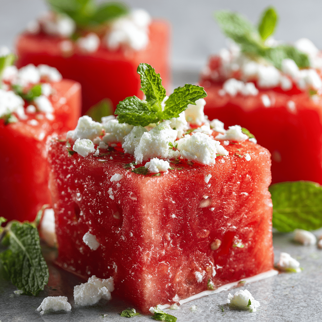 Watermelon Feta Mint Salad
