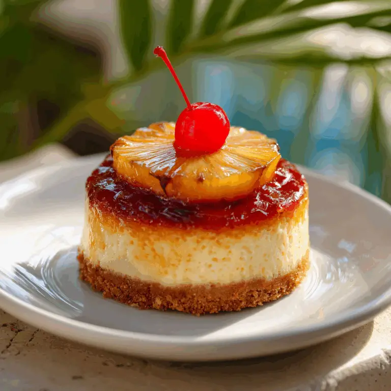 Mini Pineapple Upside-Down Cheesecake Cake