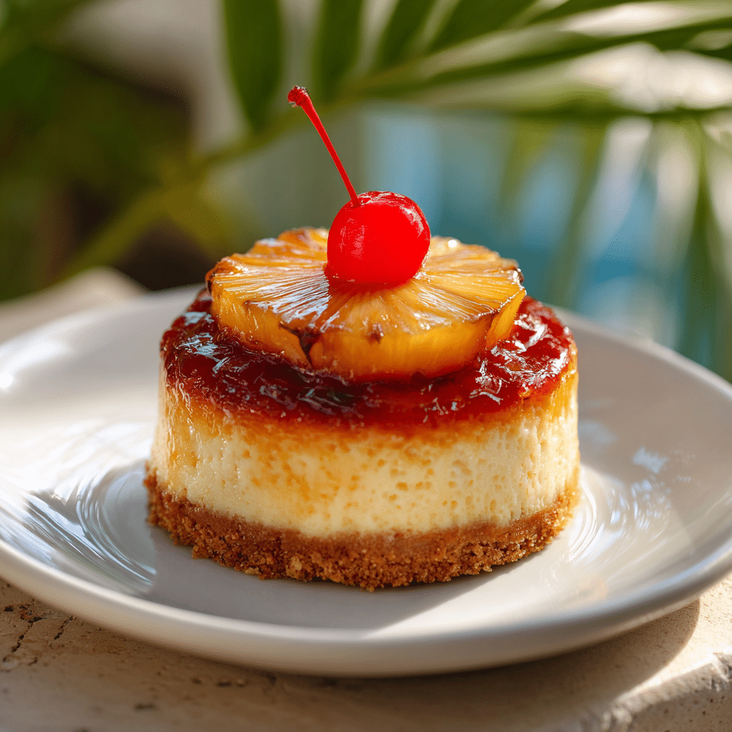 Mini Pineapple Upside-Down Cheesecake Cake