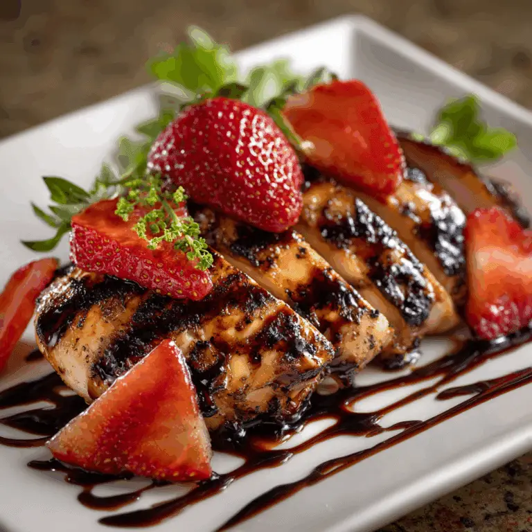 Balsamic Chicken and Strawberries