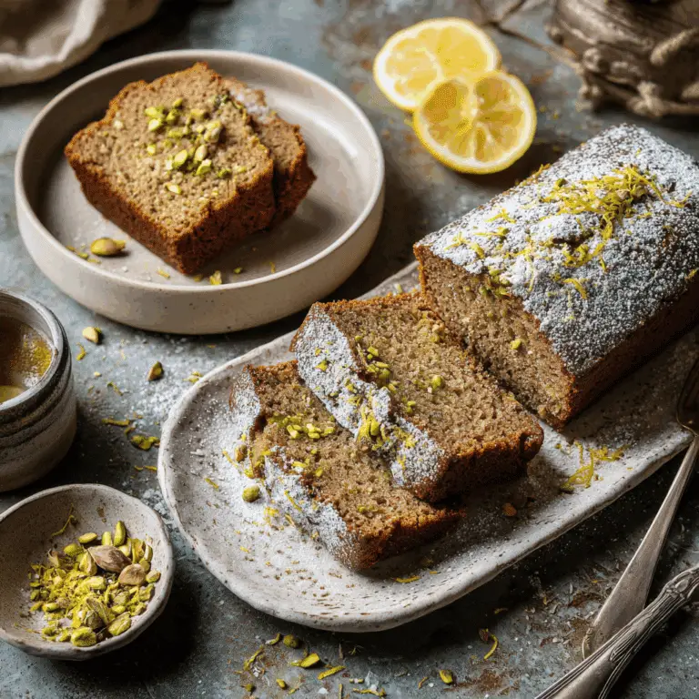 Pistachio Lemon Breakfast Bread Cake