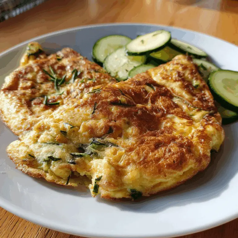 Egg White Omelette with Zucchini and Herbs