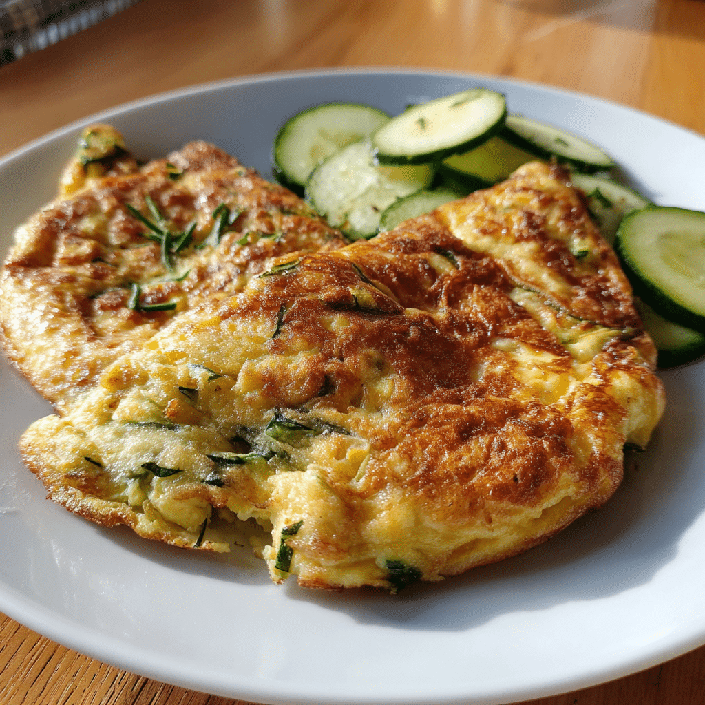 Egg White Omelette with Zucchini and Herbs