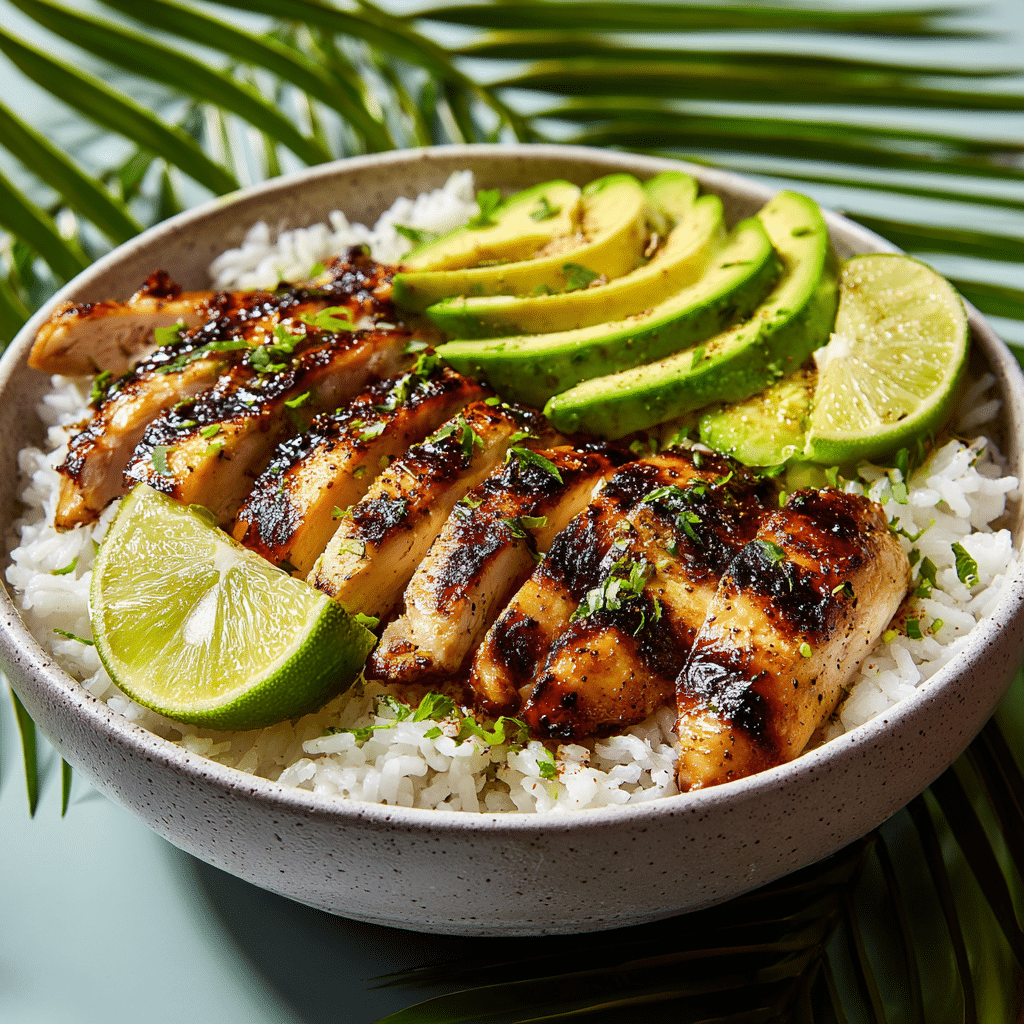 Avocado Lime Chicken Bowls