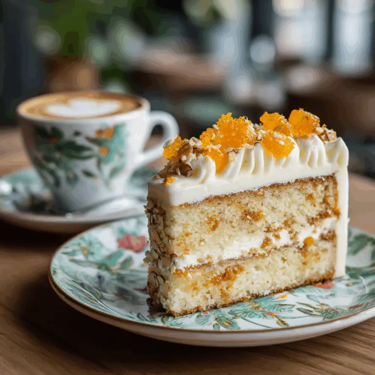 White Chocolate Orange Almond Latte Cake