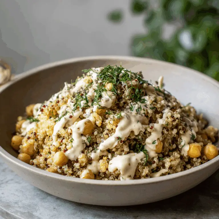 Lemon Tahini Quinoa Salad