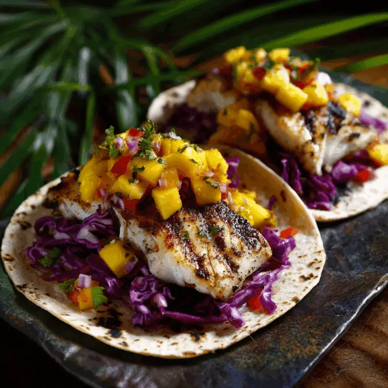 Grilled Fish Tacos with Mango Salsa