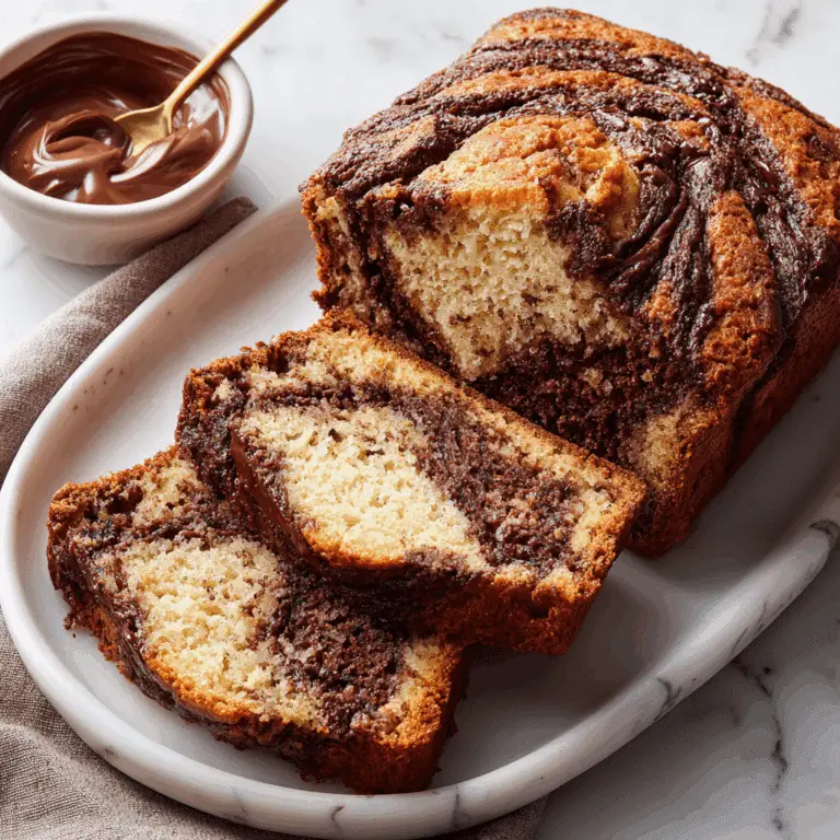 Banana Bread with Nutella Swirl
