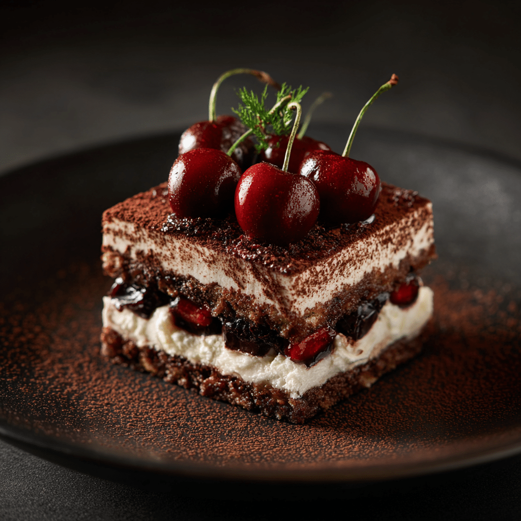 Black Forest Tiramisu Cake
