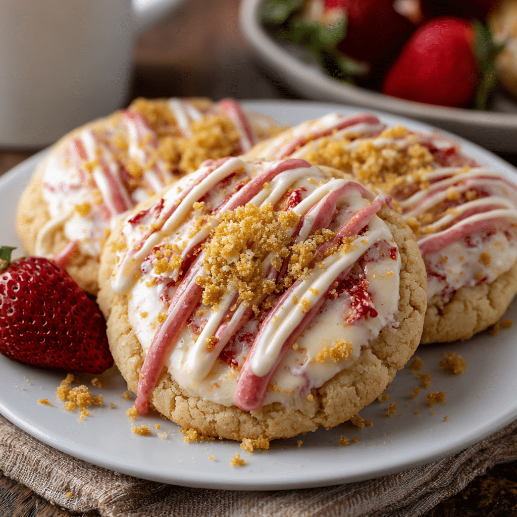 Strawberry Cheesecake Cookies