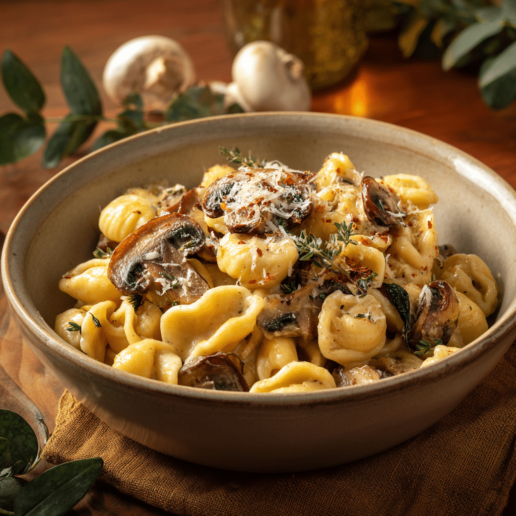 Creamy Mushroom Parmesan Pasta