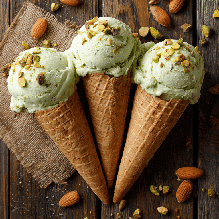 No-Churn Pistachio Ice Cream