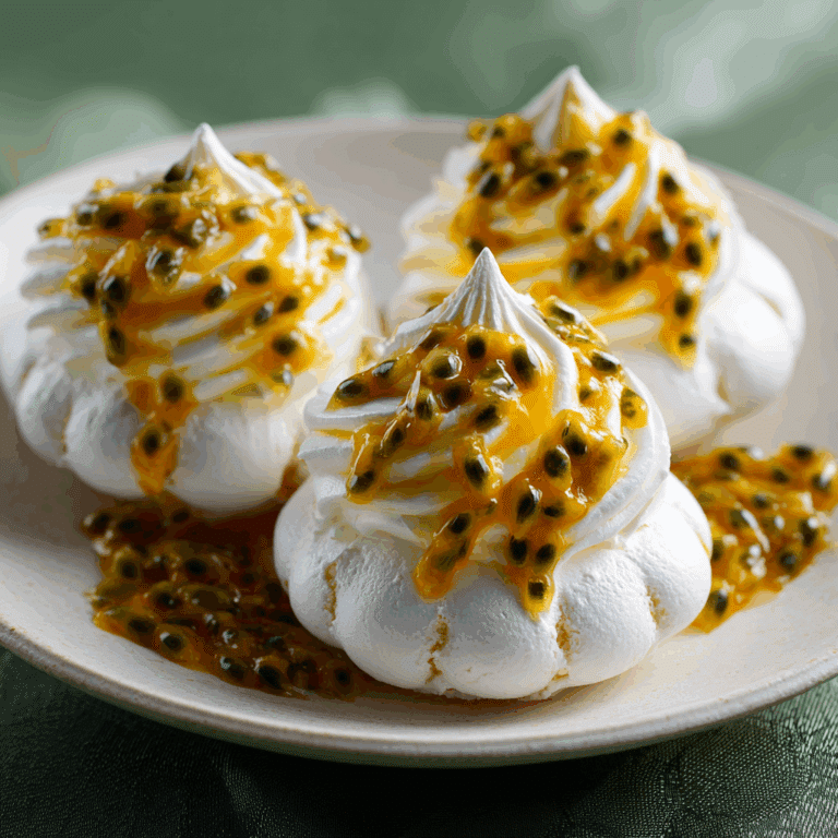 Mini Pavlovas with Passionfruit